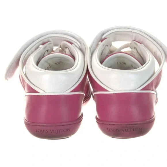 Louis Vuitton Pink & White Leather Sneakers Size 36.5/6.5! - Picture 5 of 10